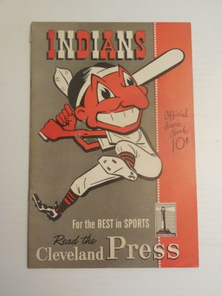 1948 Cleveland Indians Detroit Tigers Scorecard Program World Series Yr October