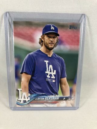 2018 Topps 1 350 Clayton Kershaw Sp Photo Variation Los Angeles Dodgers