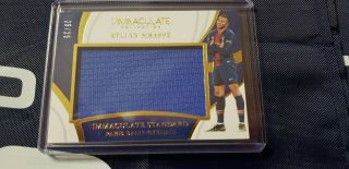 Kylian Mbappe 2018 - 19 Immaculate Standard 25/25 Match Worn Patch Psg