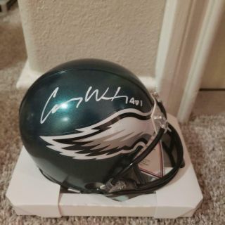 Carson Wentz Signed Autographed Philadelphia Eagles Mini Helmet Fanatics