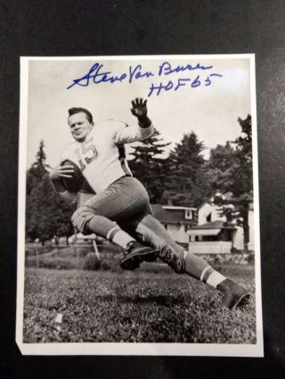 Steve Van Buren Autographed 8x10 Photo Philadelphia Eagles