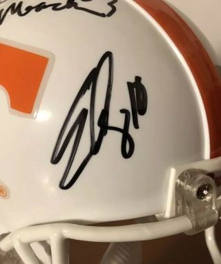 Tennessee Volunteers autograph Football Helmet Robert Meachem Arian Foster VOLS 4