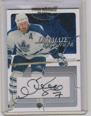 03 - 04 Bap Ultimate Memorabilia Signature Auto /135 Maple Leafs - Gary Roberts