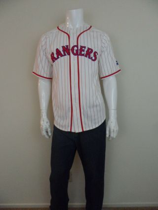 Will Clark Mens Texas Rangers Vintage Red Starter Mlb Sewn Baseball Jersey Sz M