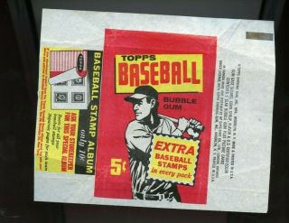 1961 Topps Baseball Wax Pack Wrapper 5 Cent