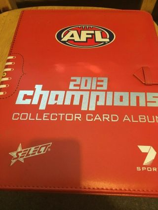 Afl 2013 Select Champions Full Base Card Set 220/220 Plus With The Album.