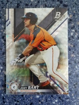 2019 Bowman Platinum Ice Parallel Top - 4 Joey Bart Prospect Rc - Giants - Hot