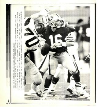1989 Ap Laser Press Photo - Joe Montana San Francisco 49ers Quarterback