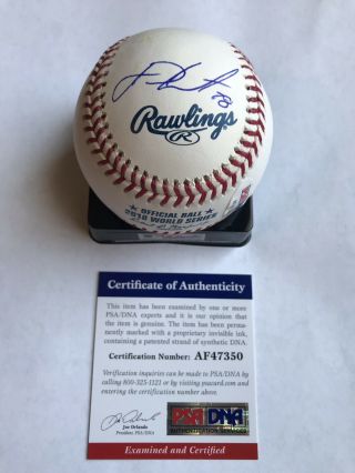 J.  D.  Martinez Signed Autographed 2018 World Series Ball Boston Red Sox Ws Psa