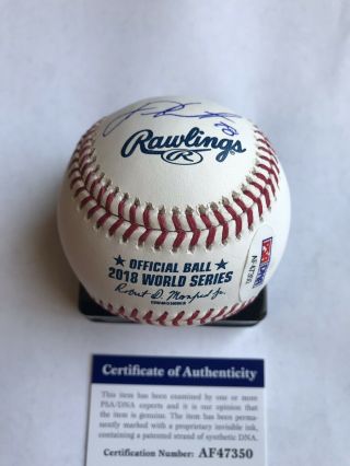 J.  D.  Martinez Signed Autographed 2018 World Series Ball Boston Red Sox WS PSA 2