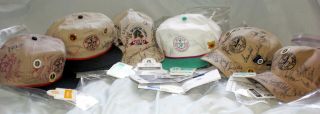 6 Pga Autographed Golf Hats Signed By 78 Players At Riviera C.  C.  1991 - 2001
