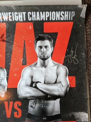 UFC 143 Autographed Poster (SBC) Nick Diaz Condit Werdum Holloway Poirier Barao 2