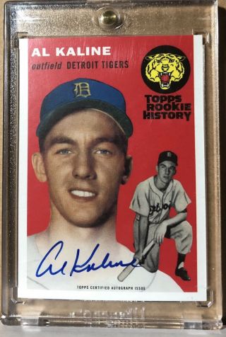2018 Topps Archives Al Kaline Rookie History Auto 021/125 Tigers On Card