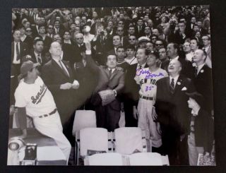 1969 Ny Yankees The Major Ralph Houk Signed 8x10 Ted Williams Richard Nixon Jb2