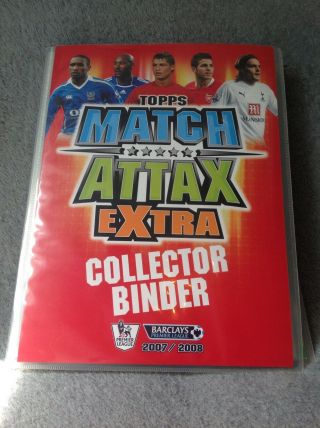 Match Attax Extra 2007/2008 Collector Binder,  Over 240 Cards