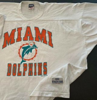 Vintage Miami Dolphins T - Shirt Graphic Tee 90s Retro Nflp Bike Athletics Men 2xl