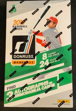 2019 Donruss Baseball Hobby Box Factory 24 Packs 3 Autos Or Mem