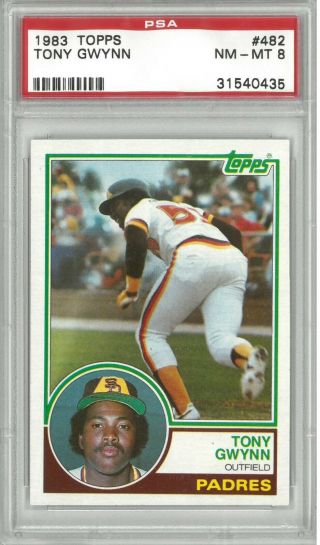 1983 Topps Tony Gwynn 482 San Diego Padres Baseball Card Psa 8 Nm - Mt