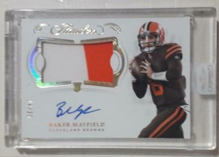 Baker Mayfield 2018 Panini Flawless Rookie Patch Auto /25 Browns Rpa Rc 2 Color
