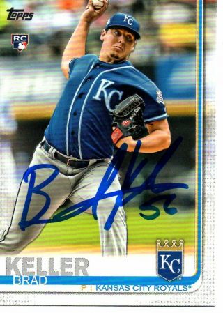 Brad Keller Kansas City Royals 2019 Topps Rookie Signed Card