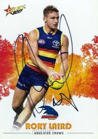 ✺signed✺ 2017 Adelaide Crows Afl Card Rory Laird