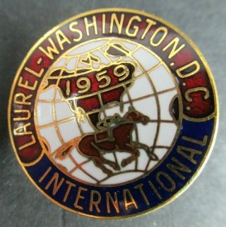 1959 Press Pin Washington International Horse Race Laurel Racetrack