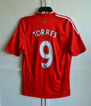 Fc Liverpool England 2008/2009/2010 Torres 23 Home Football Shirt Jersey (m)