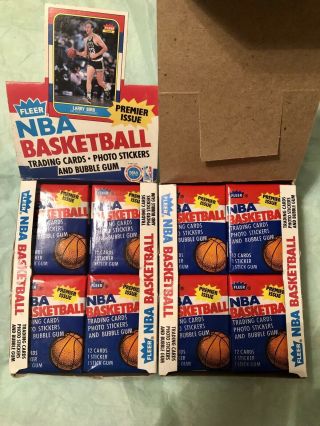 (1) 1986 - 87 Fleer Basketball Wax Pack From Full Box Barkley Jordan Rookie Rc??