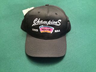 Nba Champions San Antonio Spurs 1999 Black Bb Cap Vintage,  Pre - Owned,  W/tags.