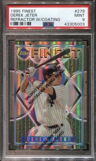 Derek Jeter Psa 9 1995 Topps Finest Baseball 279 Refractor W/ Coating Yankees