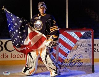Ryan Miller Signed Autographed 11x14 Photo Buffalo Sabres Psa/dna