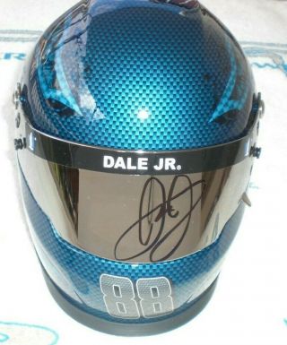 Dale Earnhardt Jr.  Signed Nascar Nationwide Mini Racing Helmet 1:3 J.  S.  A.  Cert.