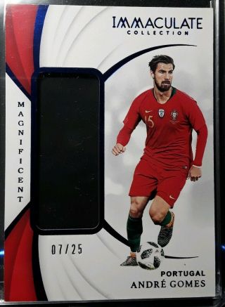 2018 - 19 Immaculate Soccer Sapphire Magnificent Andre Gomes Patch 7/25 Portugal
