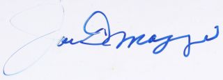 Joe DiMaggio Signed License plate Yankees HOF AUTO Baseball PSA LOA 3