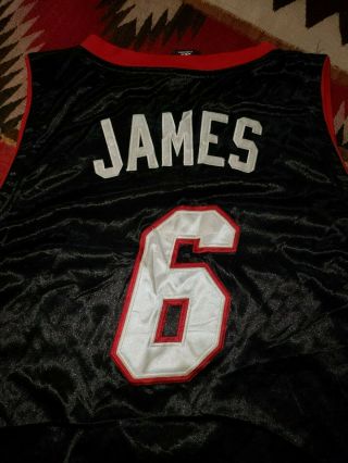 Vtg ADIDAS Lebron James Miami Heat Pro Game Cut Stitched basketball jersey 56 5