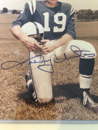 Johnny Unitas Signed 8x10 Photo Autographed AUTO JSA Baltimore Colts HOF 2