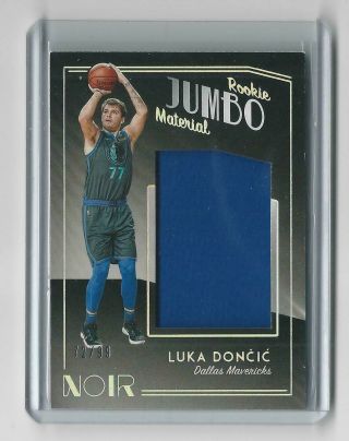 2018 - 19 Panini Noir Basketball Luka Doncic Rookie Jumbo Material Patch 