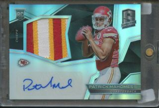 2017 Panini Spectra Patrick Mahomes Ii Rpa Rookie 3 Color Patch Auto /99 204
