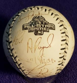 2003 National League All - Star Team (29) Autographed Albert Pujols Baseball (mlb)