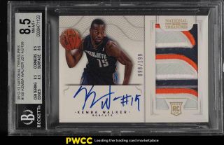2012 National Treasures Kemba Walker Rookie Auto Patch /199 108 Bgs 8.  5 (pwcc)