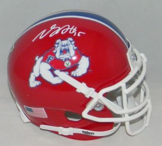 Davante Adams Autographed Signed Fresno State Bulldogs Red Mini Helmet Jsa