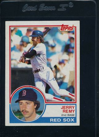 1983 Topps 295 Jerry Remy Red Sox Signed Auto 40733