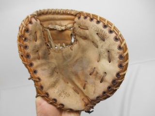 Old Vtg All - Pro Leather Catchers Mitt Baseball Glove Lfb - 1 Sports