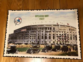 Vintage Old Yankee Stadium Opening Day 1927 Poster 3 