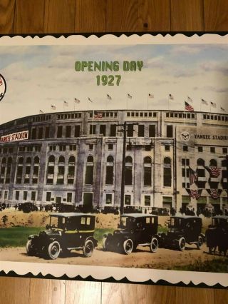 Vintage Old Yankee Stadium Opening Day 1927 Poster 3 ' x 2 ' 3