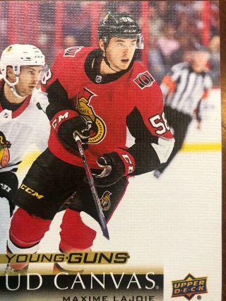 18 - 19 Ud Series 1 Young Guns Canvas C97 Maxime Lajoie