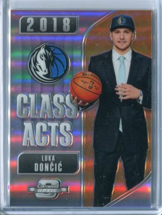 2018 - 19 Contenders Optic Luka Doncic Class Acts Holo Silver Prizm Insert Rc 13