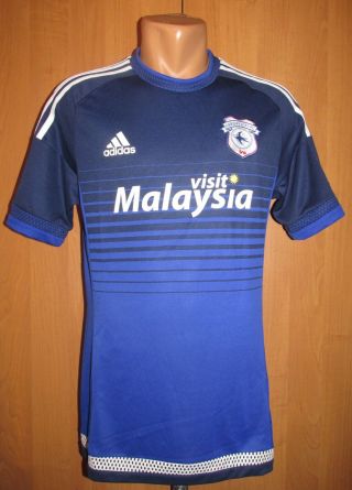 Cardiff City 2015/2016 Home Football Shirt Soccer Jersey Adidas Adizero Wales M
