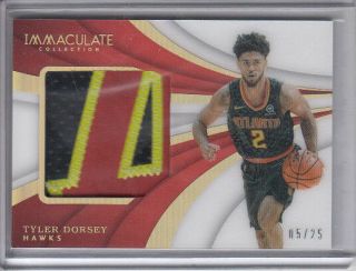 2017 - 18 Panini Immaculate Mm - Tds Tyler Dorsey 05/25 Acetate Patch Rc Hawks