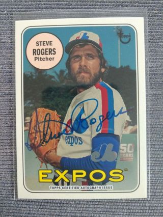 2019 Topps Archives Steve Rogers Montreal Expos 50th Auto